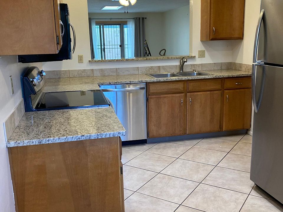 Kitchen with granite countertops
