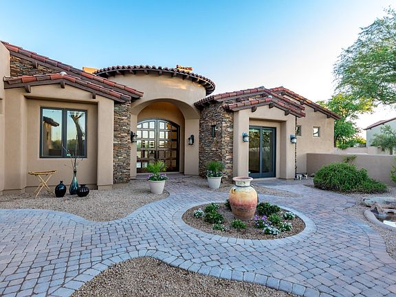 Front Courtyard with Rock Fountain