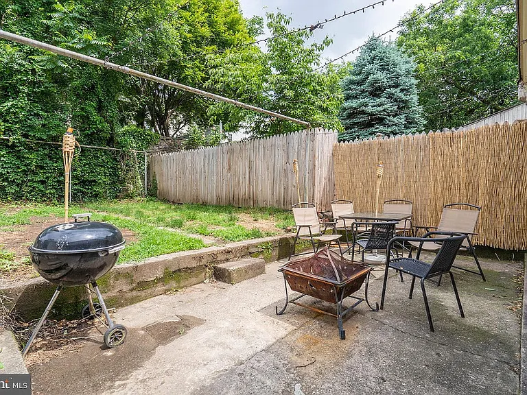 A shared back yard to enjoy great weather.