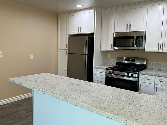 Remodeled kitchen with all stainless steel appliances