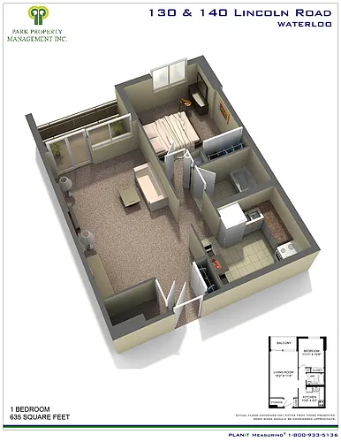 Floor plan One Bedroom Apartment