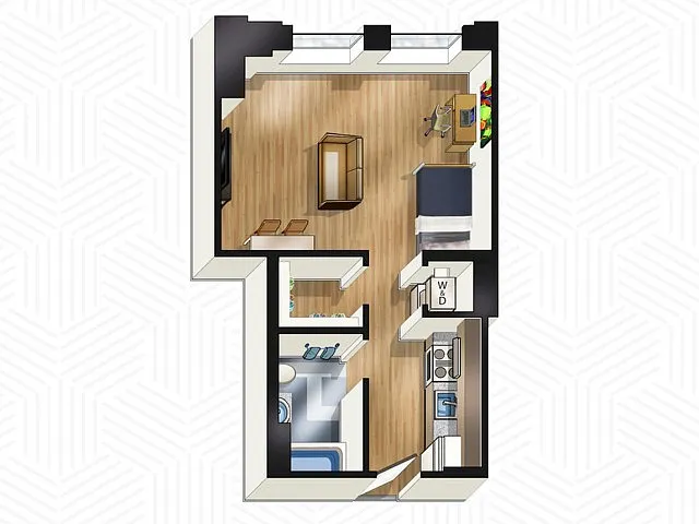 Floor plan Studio Floors 22-25