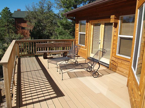 Other side of deck with patio doors to Master