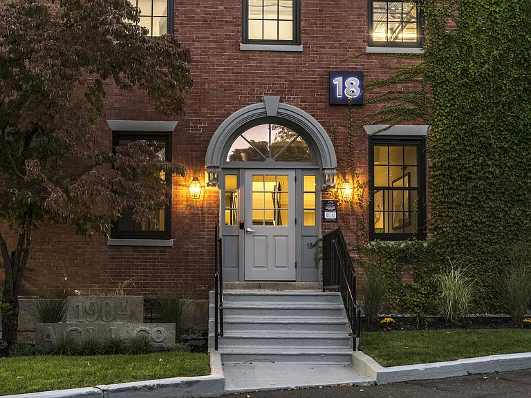 Leasing Office Entrance At Night