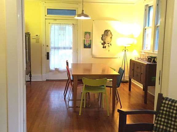 living room into dining room