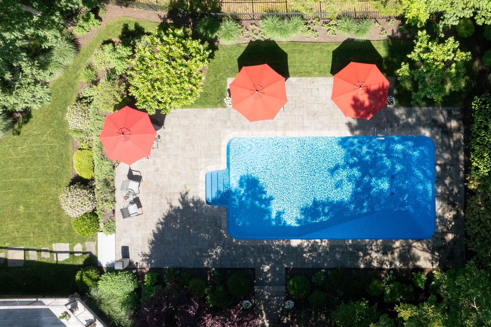  Spacious pool surround