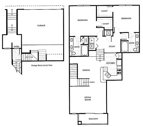 Floor plan Brixton - 2 car (1290sf)