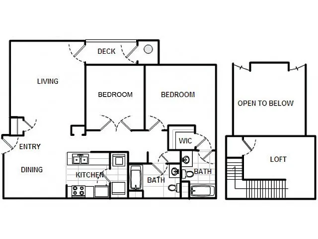 Floor plan The Willow with Loft