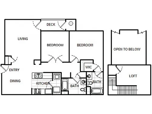 Floor plan The Willow with Loft