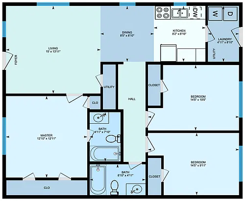 Floor plan Duplex 3B 118