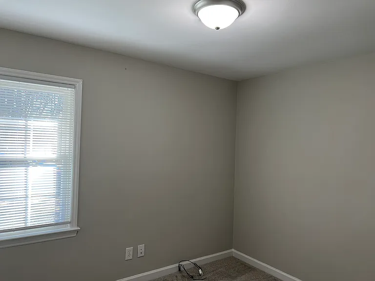Bedroom with new carpet!