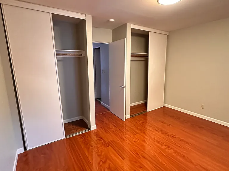 Bedroom with two closets