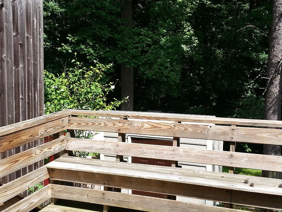 View of private natural area from deck