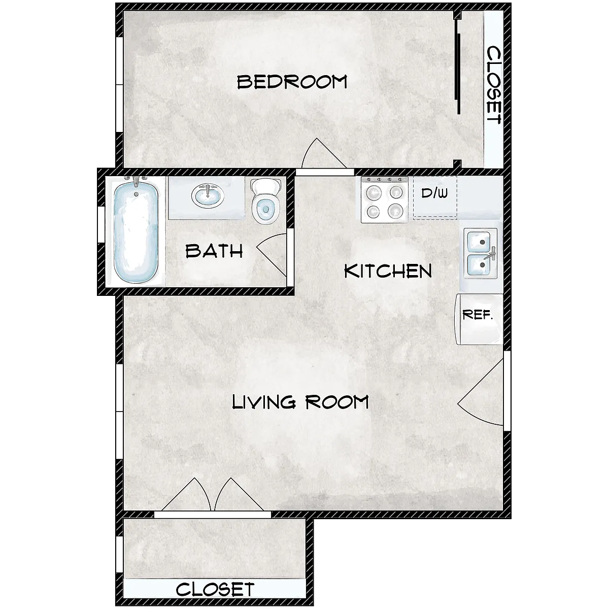 Floor plan One Bedroom