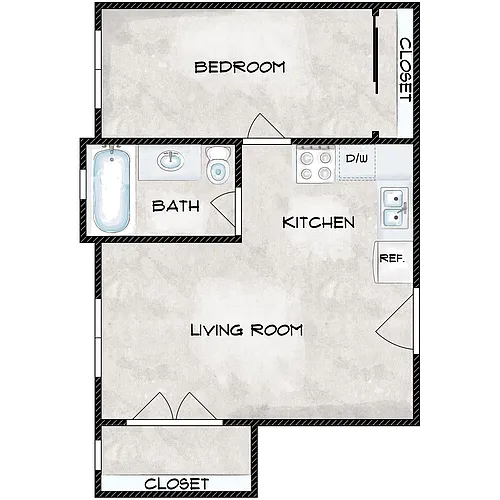 Floor plan One Bedroom