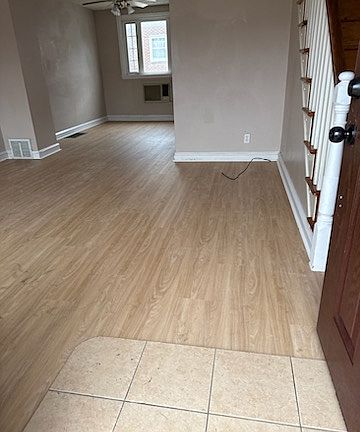 Living room and Dining room further