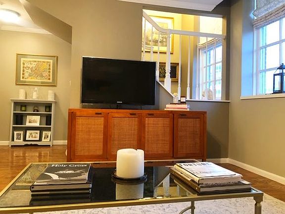 Living room with large windows