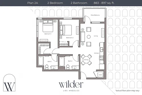 Floor plan 2 Bedroom A