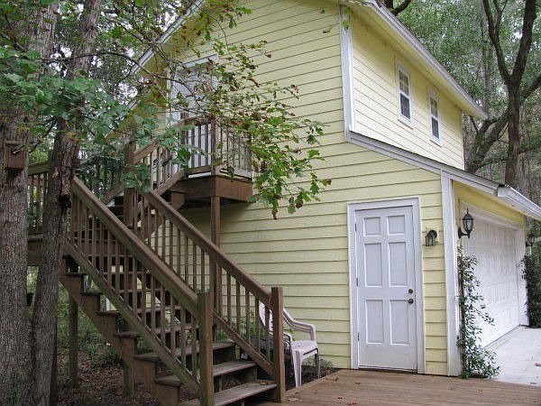 Detached 2 car garage with finished room above