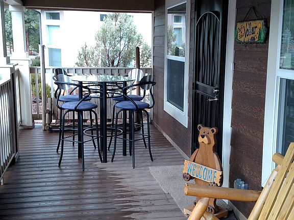 Spacious front porch