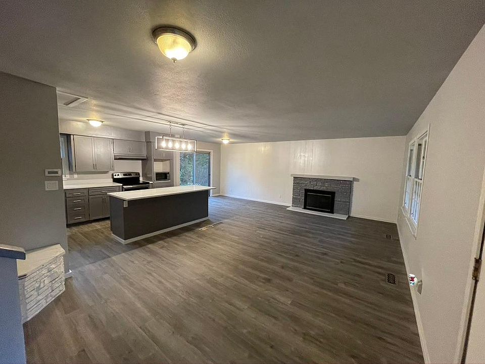 Living room and open kitchen