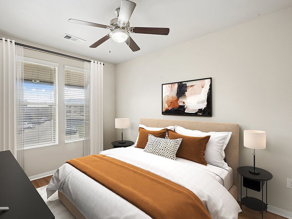 Bedroom with hard surface flooring