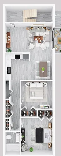 Floor plan Two Bedroom One Bath