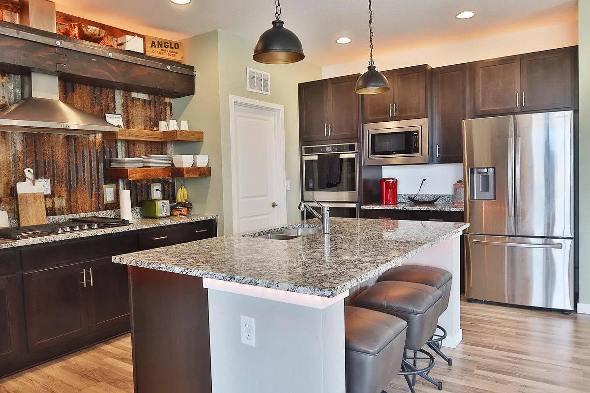 Photo 1 of 23 - 9775 Mount Kataka Point - Littleton, CO Gorgeous kitchen with rustic modern custom finishes - 9775 Mount Kataka Point