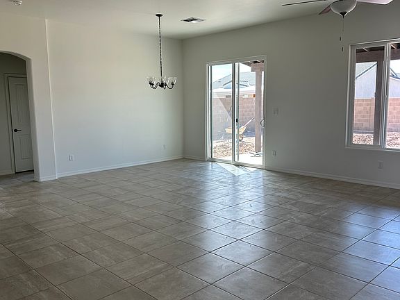 Living room and dining room