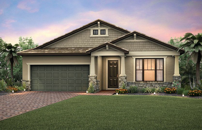 Exterior C3A with columns and stone detail