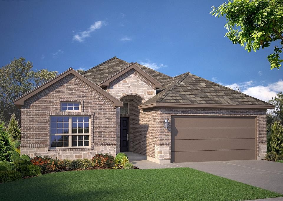 Front Elevation - D.R. Horton''s OxfordFloorplan Elevation I- All Home and community information, including pricing, included features, terms, availability and amenities, are subject to change at any time without notice or obligation. All Drawings, pictures, photographs, video, square footages, floor plans, elevations, features, colors and sizes are approximate for illustration purposes only and will vary from the homes as built.