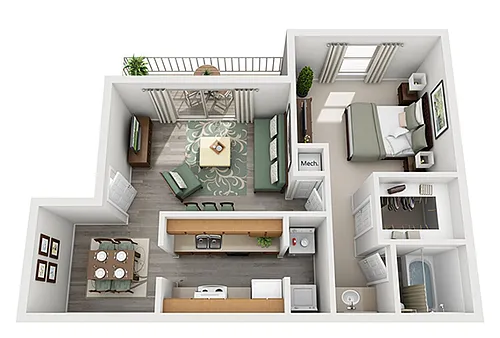 Floor plan 1X1