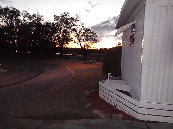 View of lake & sunset