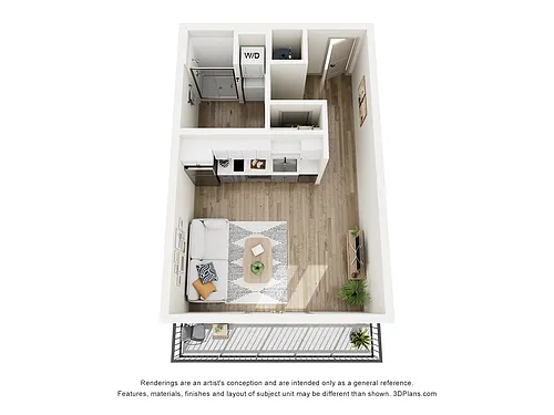 Floor plan Eddy Furnished Apartment