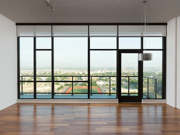 Smoked oak and natural walnut hardwood flooring