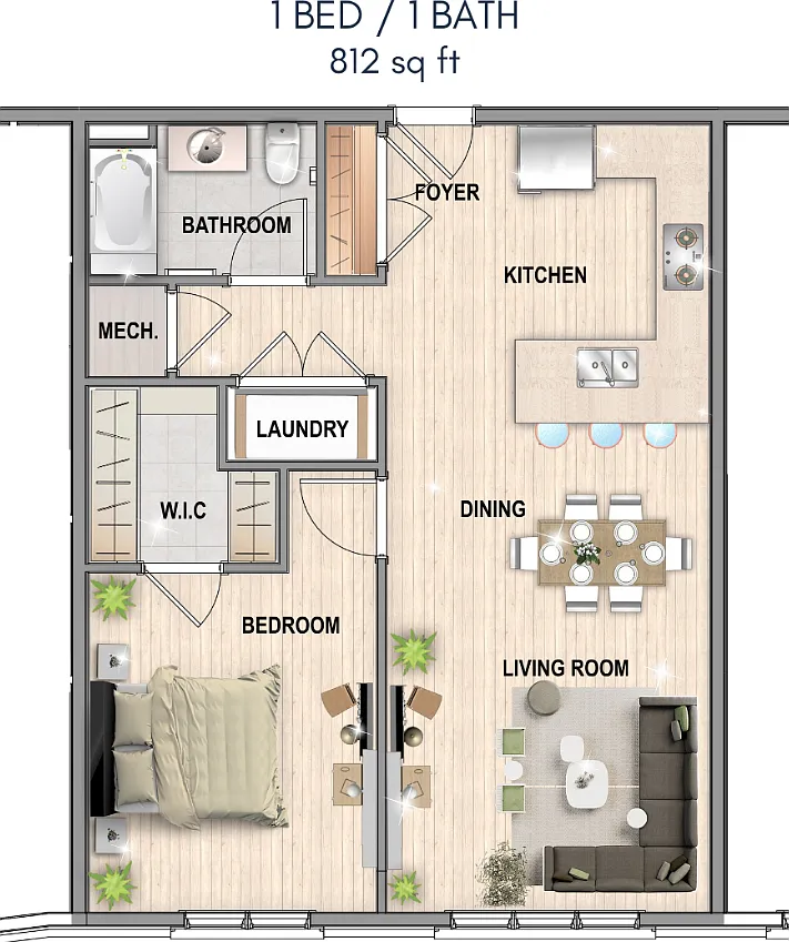 1 bed, 812 sqft, $4,900 — Photo 4