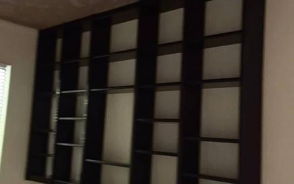 Built in bookcase in loft area