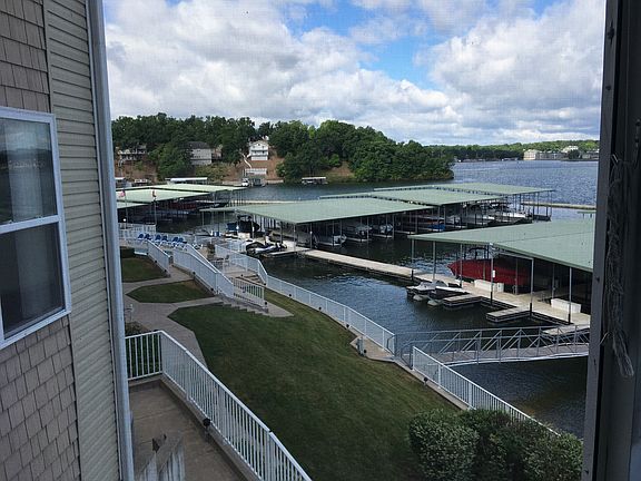 Condo Pool & boat slip view.