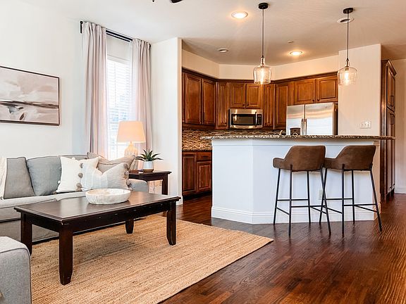 Main level kitchen and living area
