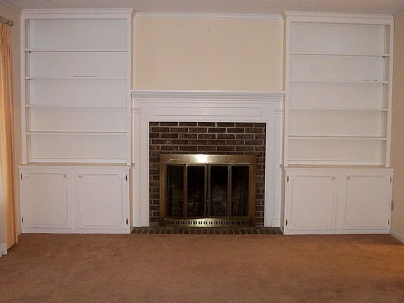 Living Room with built-in bookcase