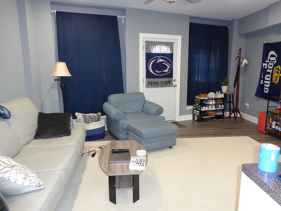 Living room, front door and two front windows