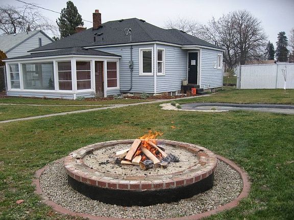 Large fenced backyard