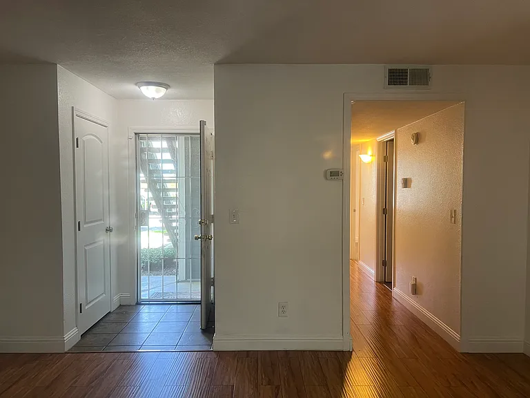Front door and hallway