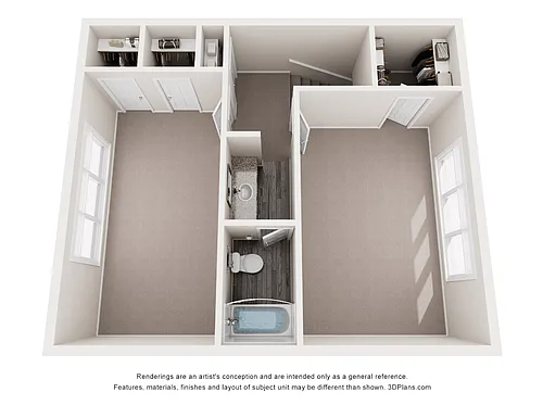 Floor plan 2 Bed 1.5 Bath Legacy