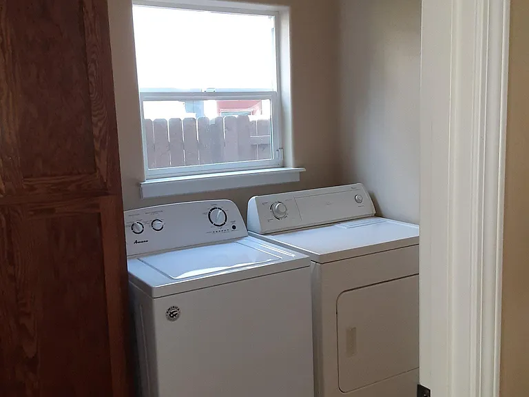 Laundry off garage (washer and dryer not included)