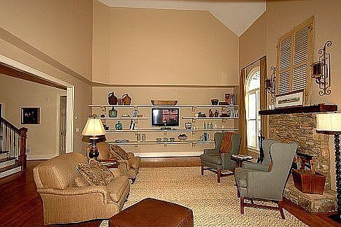 Kitchen opens to spacious family room