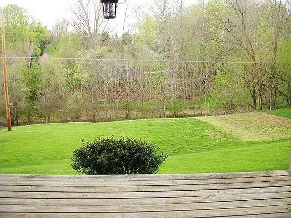 The terraced back yard is a great place for a garden.