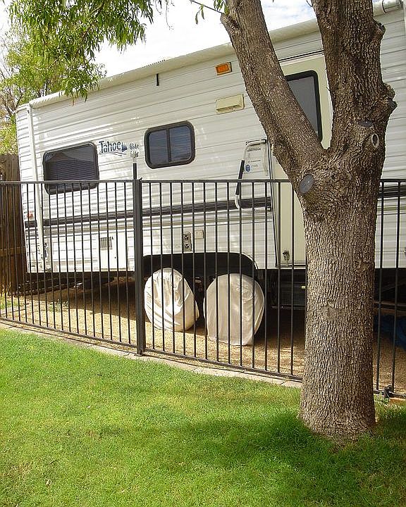Fenced RV parking
