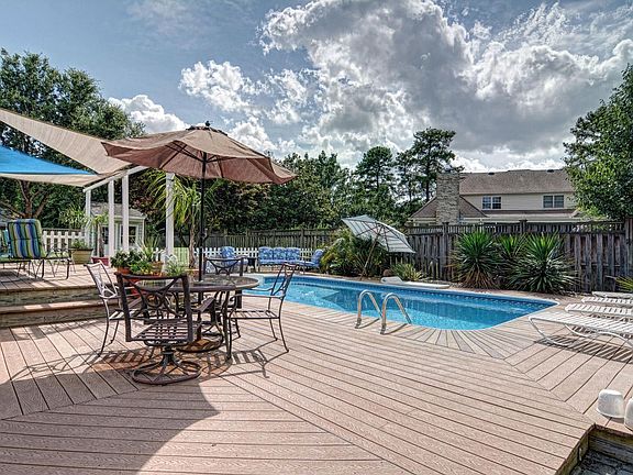 deck and salt water pool