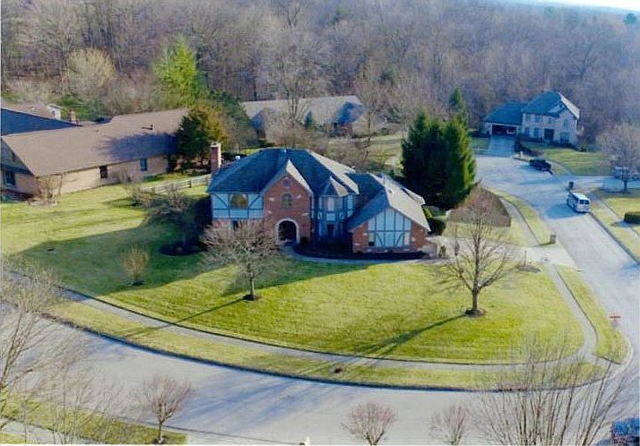 Ariel view of property